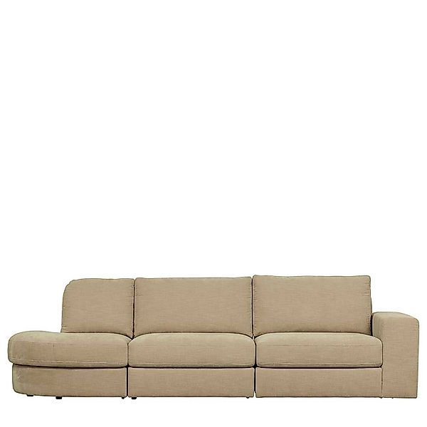 Dreisitzer Modulsofa Beige 298 cm breit Rücken echt bezogen günstig online kaufen