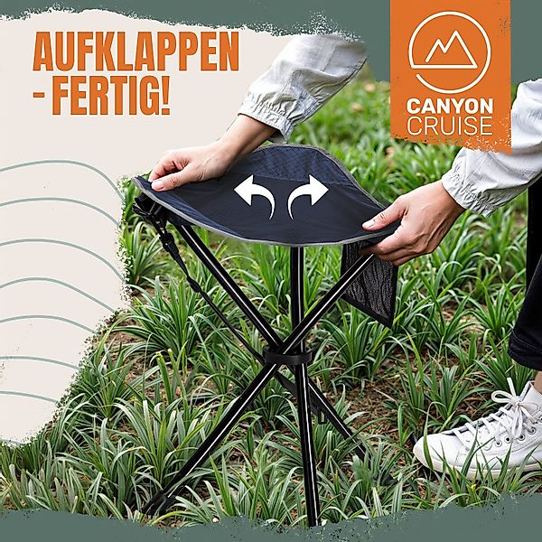 Canyon Cruise Campinghocker Tragbarer Campinghocker–Klappbarer Dreibein-Stu günstig online kaufen