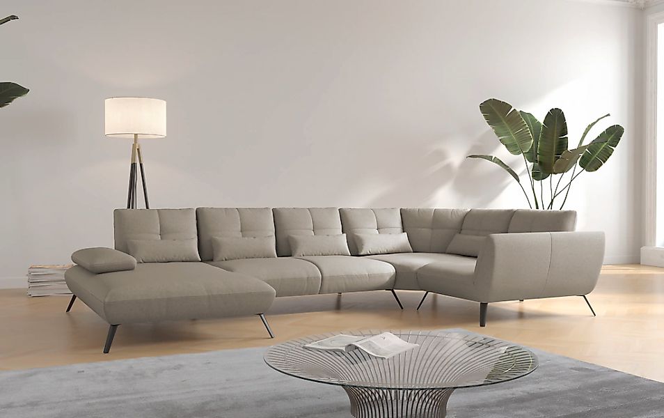OTTO home Wohnlandschaft "Mikado U-Form" inkl. Sitztiefenverstellung und Ar günstig online kaufen