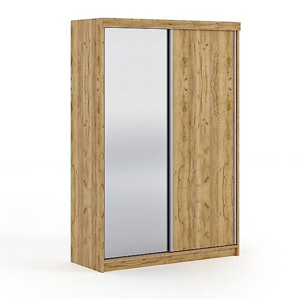 MOEBLO Kleiderschrank SAVIA (mit Schiebetüren – Moderner Schrank in Gold Cr günstig online kaufen