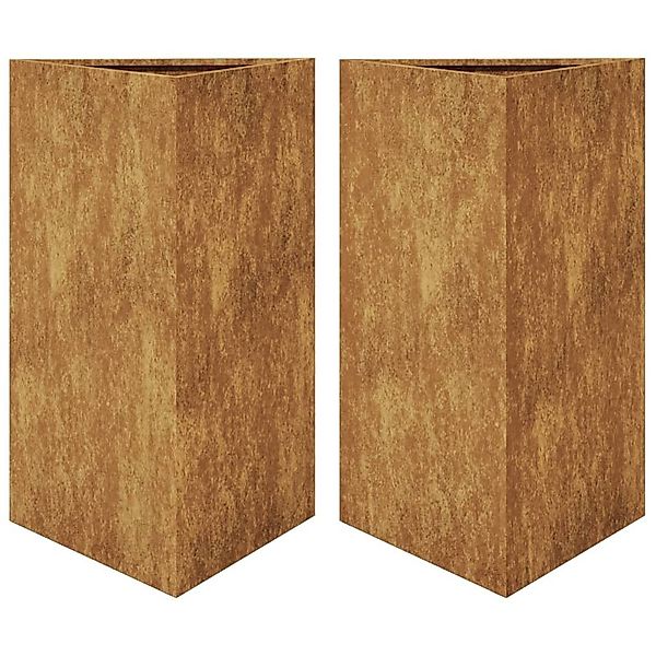 vidaXL Blumentopf Pflanzkübel 2 Stk. Dreieckig günstig online kaufen