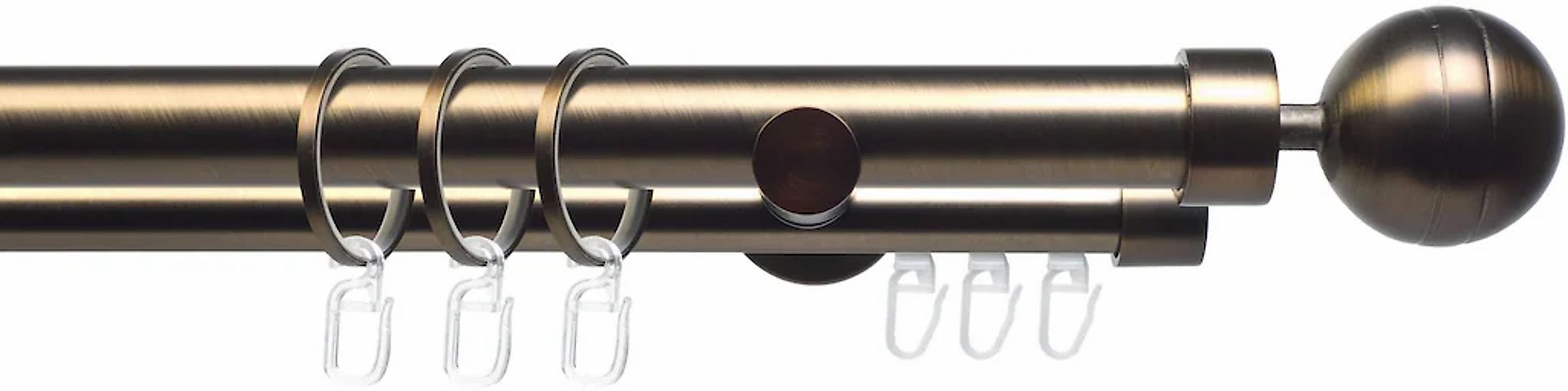 Liedeco Gardinenstange "CELKUGEL02SG2L" Ø 25 mm 2 läufig-läufig Fixmaß 2-lä günstig online kaufen