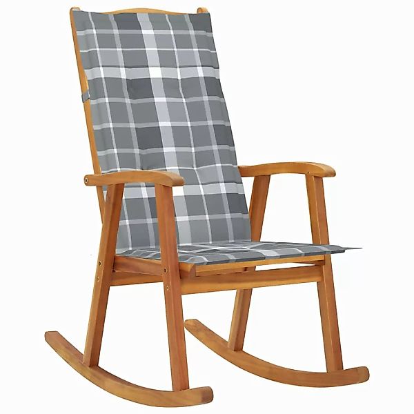 Schaukelstuhl Mit Auflagen Massivholz Akazie günstig online kaufen