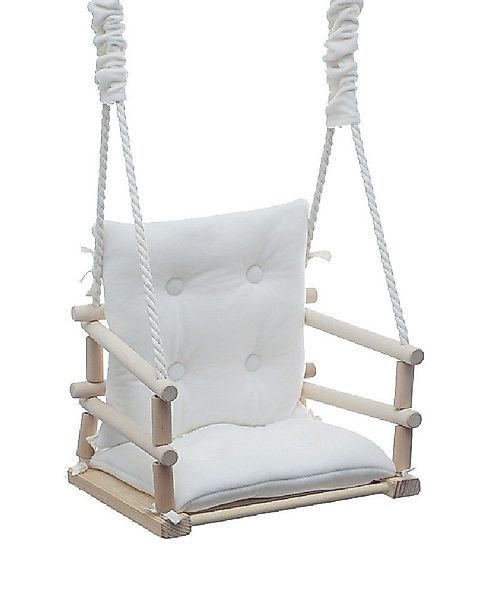 LuMali Babyschaukel Babyschaukel aus Holz - Kinderschaukel mit Kissen - Ind günstig online kaufen