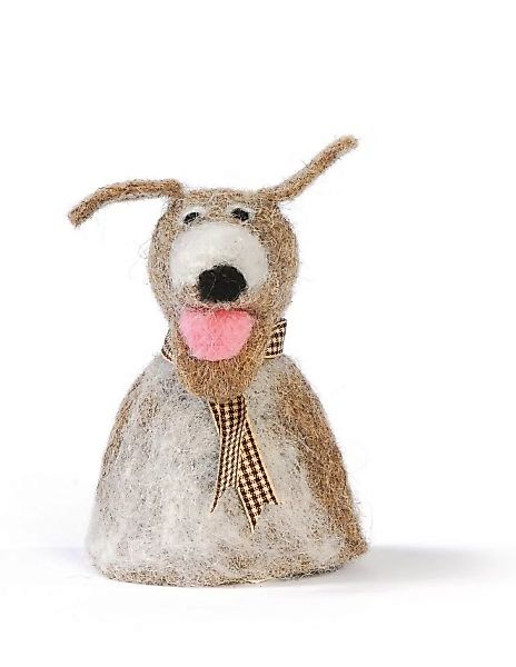 Eierwärmer aus Filz Hund mit Schal günstig online kaufen