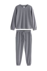 Next Pyjama Kuschliger Langarm-Schlafanzug mit Waffelstruktur günstig online kaufen