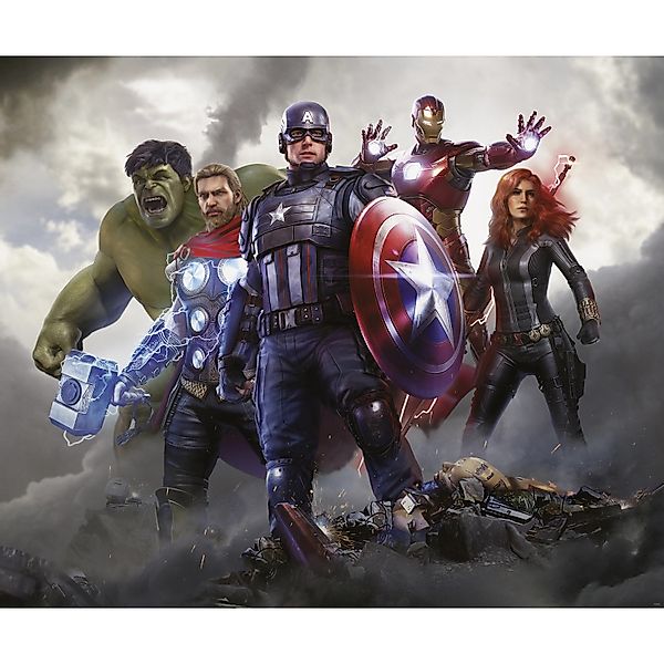 Komar Vlies Fototapete Marvel Avengers Working Together Bunt günstig online kaufen
