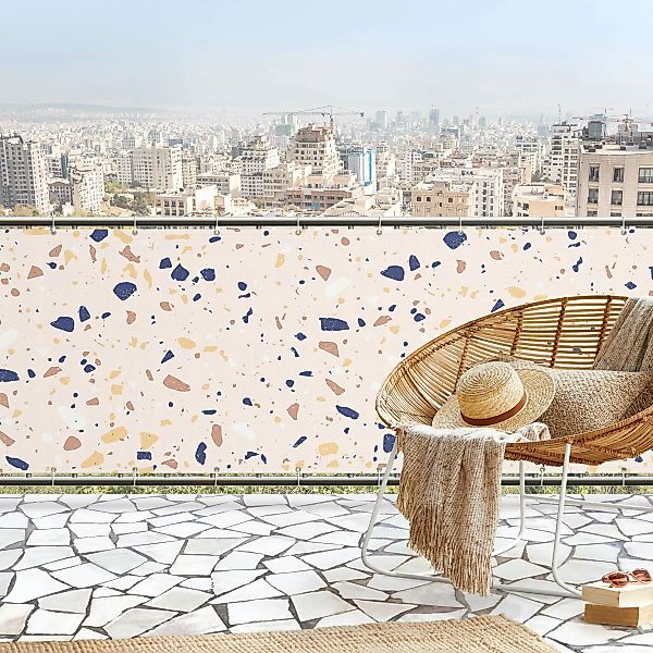 Balkon Sichtschutz Detailliertes Terrazzo Muster Padova günstig online kaufen