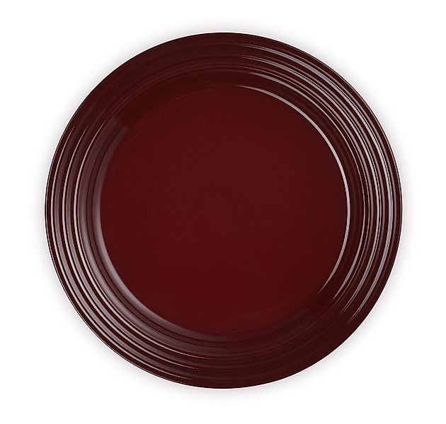 Le Creuset Frühstücksteller Steinzeug Garnet (Rhone) Bordeaux-Rot 22cm günstig online kaufen