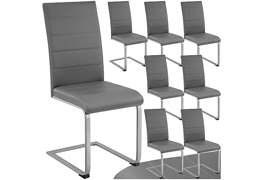 tectake Esszimmerstuhl Schwingstühle, gepolstert mit Kunstlederbezug, 41 x günstig online kaufen