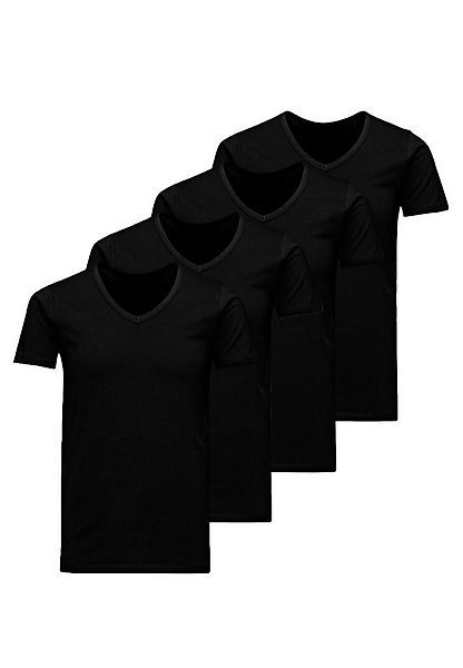 Jack & Jones Unterhemd 4er Pack Jacbasic (Spar-Set, 4-St) Unterhemd / Shirt günstig online kaufen