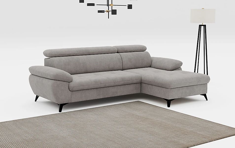COTTA Ecksofa "Hudson L-Form, B: 261 cm" mit Kopfteilverstellung, optional günstig online kaufen