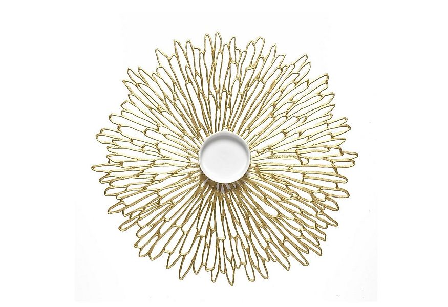Chilewich Platzset Pressed Vinyl Bloom Round Gilded, (1-St) günstig online kaufen