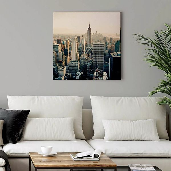 Bricoflor Skyline Von New York Bild Modernes Leinwandbild In Weiß Grau Idea günstig online kaufen