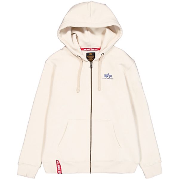 Alpha Industries  Sweatshirt Basic Zip Hoodie Small Logo - vintage white günstig online kaufen