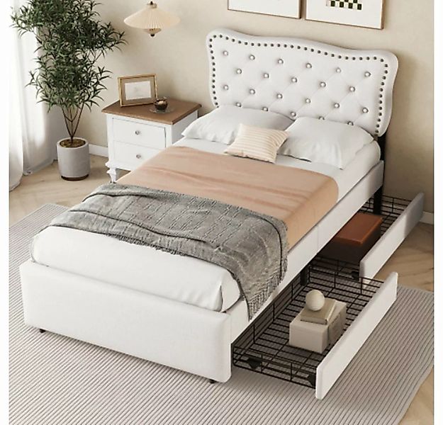 XDeer Bett Bett,Polsterbett, gepolstertes Bett, Einzelbett Nachttischpolste günstig online kaufen