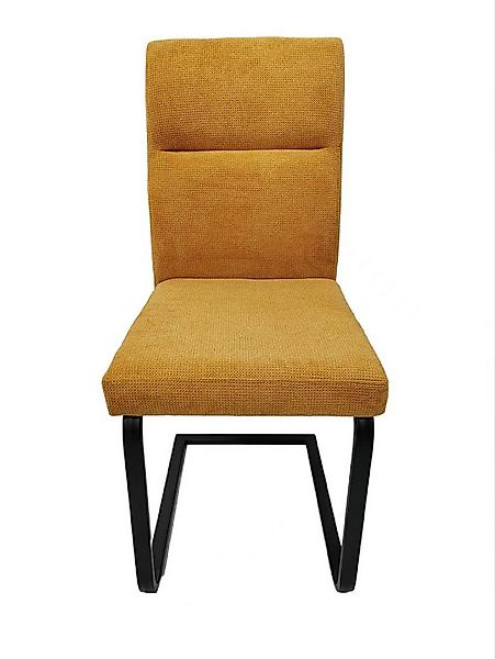 YOZI Freischwinger Freischwinger Esszimmer- Polsterstuhl Polyester Metall g günstig online kaufen