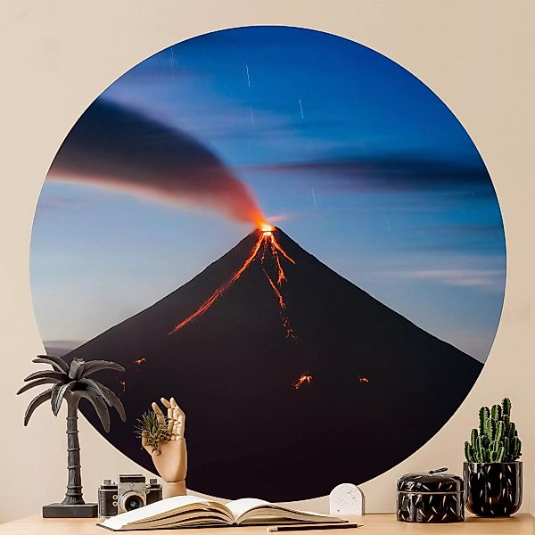 Runde Tapete selbstklebend Vulkan günstig online kaufen