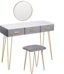 Woltu Schminktisch (1-St), mit Hocker und günstig online kaufen