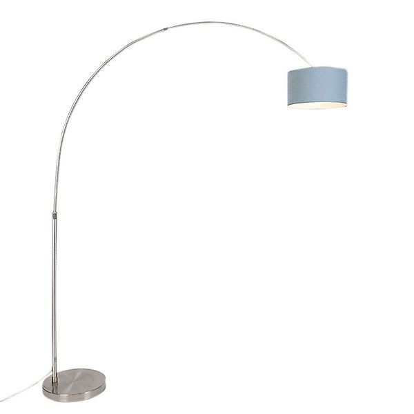 Qazqa Stehlampe Satin, ohne Leuchtmittel, E27, günstig online kaufen