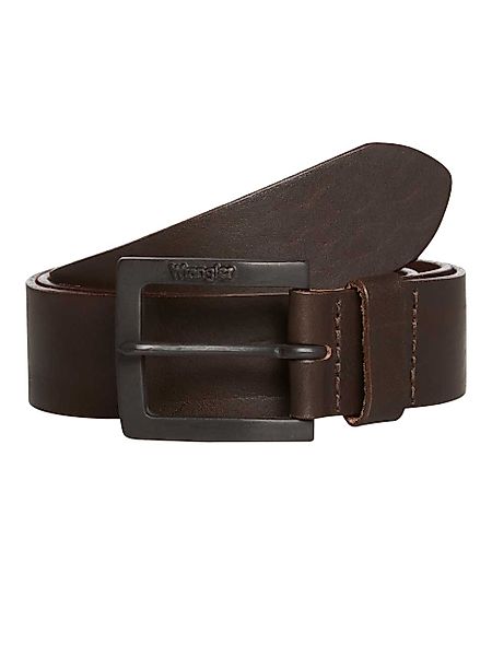 Wrangler Herren Jeans Leder Gürtel Kabel Buckel - Braun - Brown günstig online kaufen