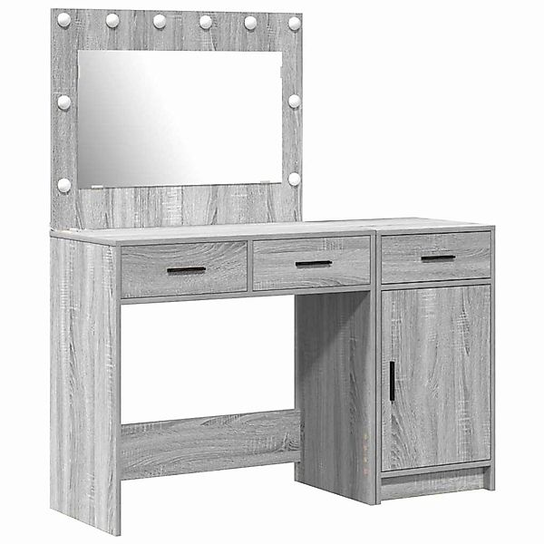 vidaXL Schminktisch mit Tür 2-Tlg Grau 40 x 41 x 75 cm Holzwerkstoff 333423 günstig online kaufen