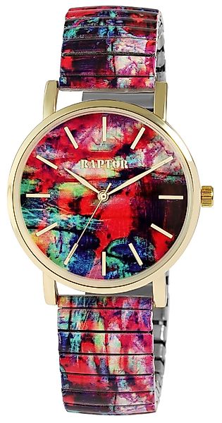 Raptor Quarzuhr Colorful Edition mit Edelstahlzugarmband, günstig online kaufen