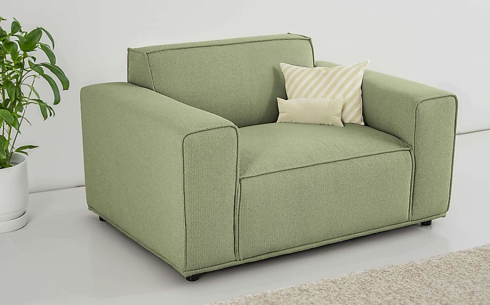 Home affaire Loveseat "Avelin, 1.5 Sitzer, 140 cm, Chenille, Struktur-Boucl günstig online kaufen