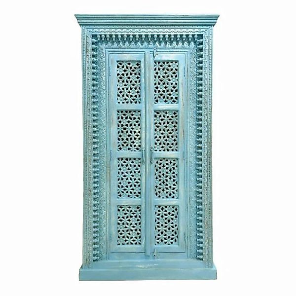 Oriental Galerie Mehrzweckschrank Blau Türkis Schrank Amba Indien 190 cm Sc günstig online kaufen