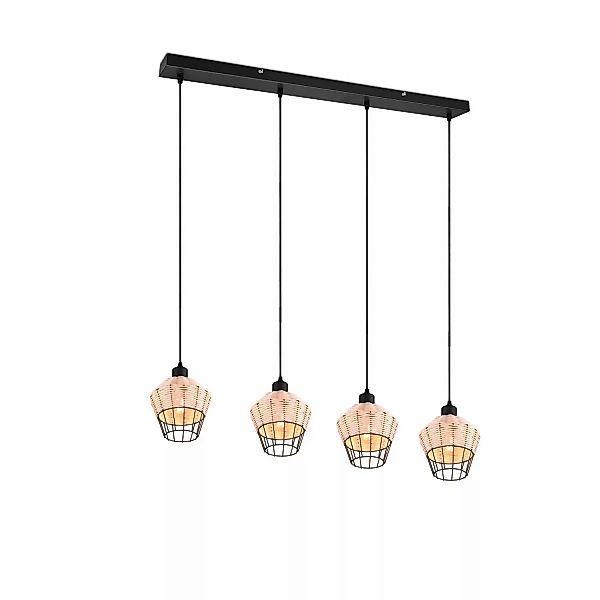 Reality Pendelleuchte Borka 4-flammig Naturbelassen 95 cm x 17,5 cm günstig online kaufen