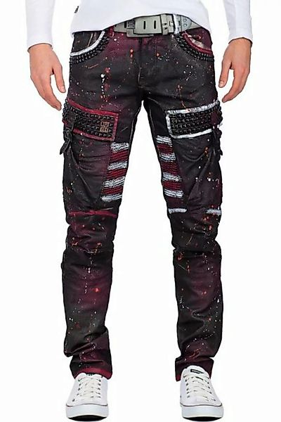 Cipo & Baxx 5-Pocket-Jeans Biker Hose BA-CD636 mit Nieten und Seitentaschen günstig online kaufen