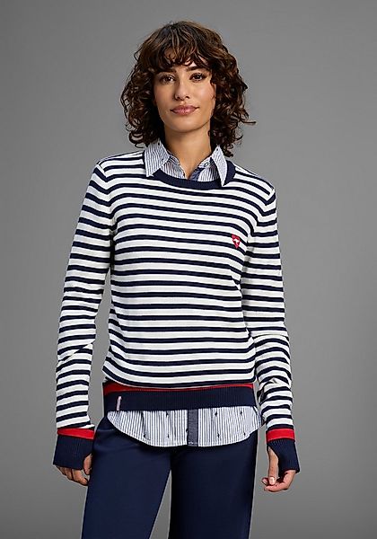 KangaROOS Streifenpullover mit Ringelstreifen und herzlichem Logodruck günstig online kaufen