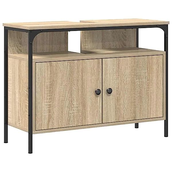 vidaXL Waschbeckenschrank mit Tür Braun 80 x 30 x 60 cm Holzwerkstoff 86434 günstig online kaufen