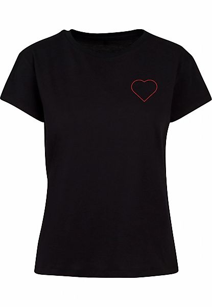 Merchcode T-Shirt "Merchcode Ladies MHSS Herz Rot 2 T-Shirt" 1 Stk. tlg. günstig online kaufen