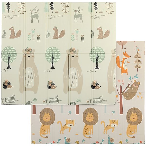 AIYAPLAY Spielmatte Baby 196 x 176 x 1,5 cm faltbar Doppelseitige Krabbelma günstig online kaufen