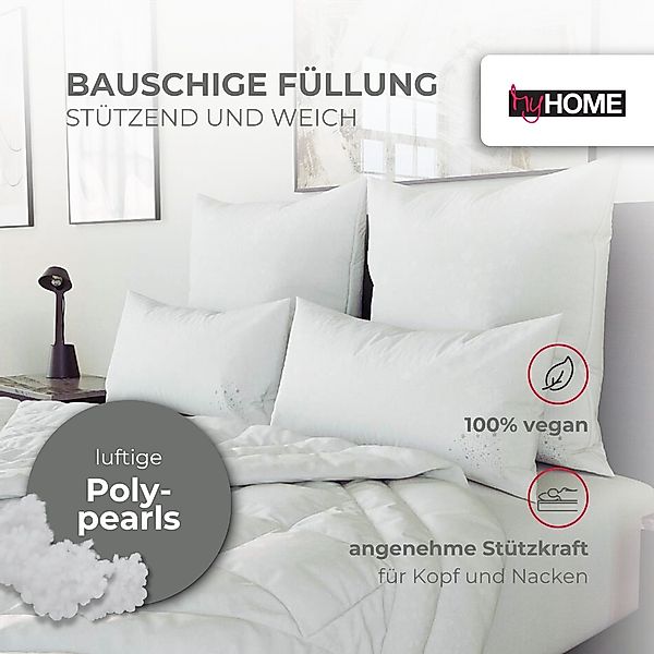 my home Microfaserkissen »Baca, Kopfkissen 40x80cm und 80x80 cm, 2-tlg«, Fü günstig online kaufen