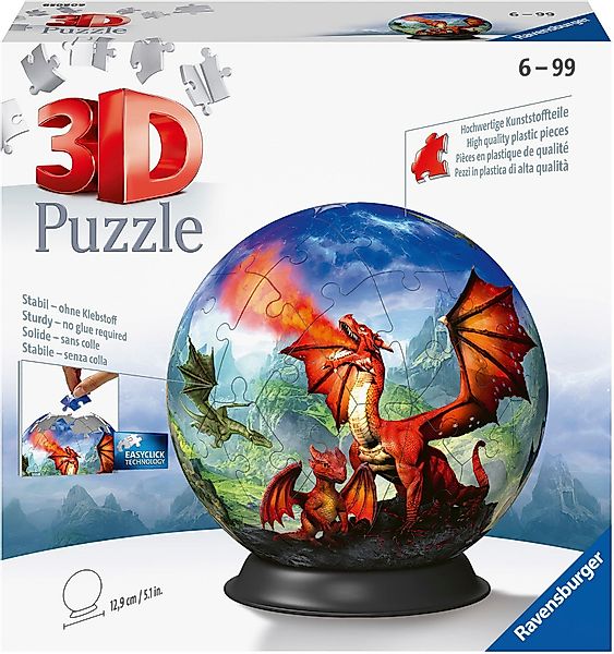 Ravensburger Puzzleball Mystische Drachen, 72 Puzzleteile, günstig online kaufen