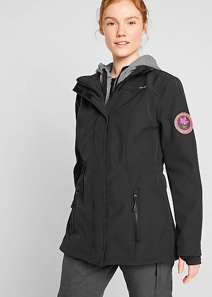 bonprix Softshelljacke mit Kapuze Langjacke mit herausnehmbarem Sweat-Einsa günstig online kaufen