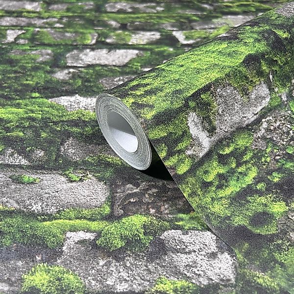 Marburg Vliestapete »Tapete Vermooster Stein«, 3D-Optik, moderne Vliestapet günstig online kaufen