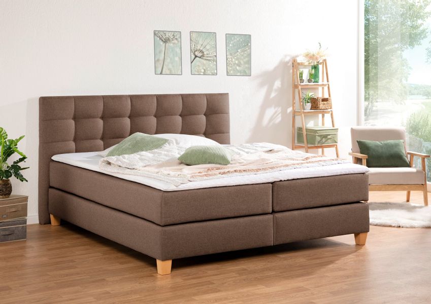 Home affaire Boxspringbett "Moulay" inkl. Topper, in 3 Härtegraden, TFK auc günstig online kaufen