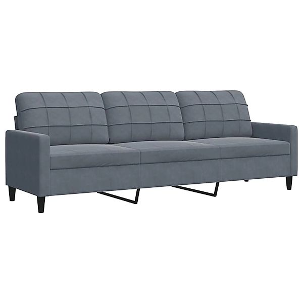 vidaXL 3-Sitzer-Sofa Dunkelgrau 210 cm Samt 2153260 günstig online kaufen