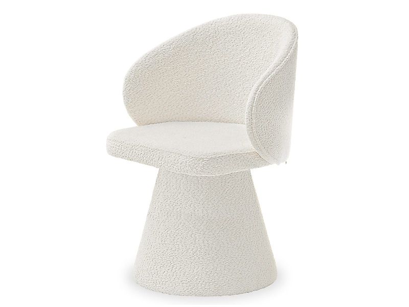 Compleo Stuhl boucle Drehstuhl, Gepolsterter Sockel günstig online kaufen