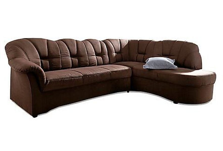 DOMO collection Ecksofa "Papenburg, zeitlose Rückensteppung, elegante Armle günstig online kaufen