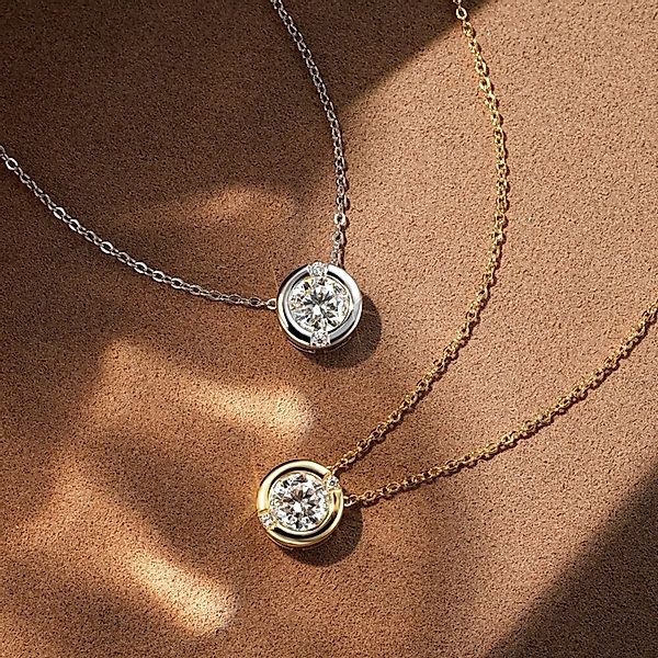 ROUGEMONT Kette mit Anhänger Elegante Moissanit günstig online kaufen