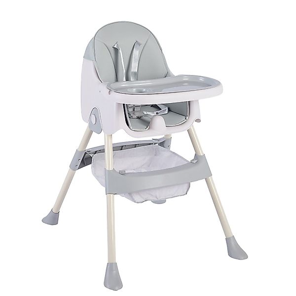 IKIDO Kinderklappstuhl Baby-Klapphochstuhl mit doppeltem Tablett günstig online kaufen