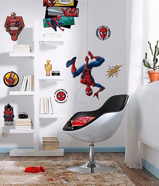 Komar Wandtattoo "Spider-Man Web Head - Größe 100 x 70 cm", (8 St.), selbst günstig online kaufen