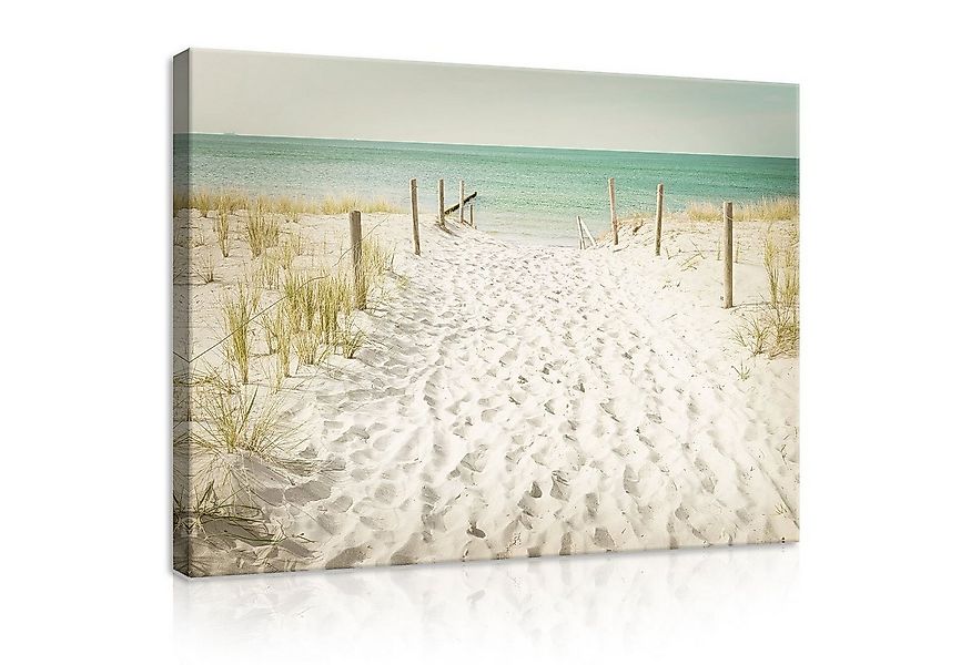 Wallarena Leinwandbild Strand Meer Ostsee Natur Landschaft Wandbild Groß XX günstig online kaufen