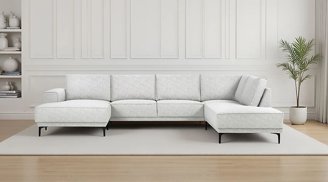 OTTO home Wohnlandschaft "XXL Sofa Oland, Struktur, Flachgewebe, Luxus-Micr günstig online kaufen