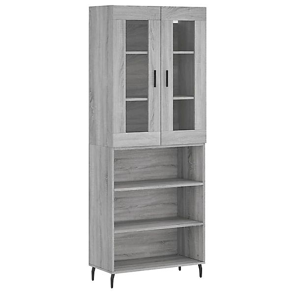 vidaXL Highboard Grau Sonoma 69,5x34x180 cm Holzwerkstoff 3198743 günstig online kaufen