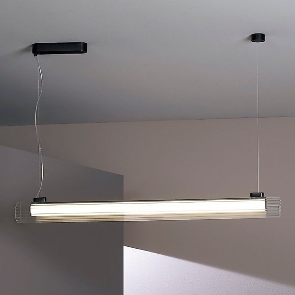 LED Pendelleuchte Io in Schwarz und Weiß 21,1W 1966lm günstig online kaufen